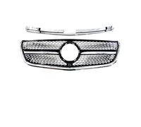 Front Bumper Grille For Benz For Vito V W447 2015-2019 V250 V300 V260 Tuning Body Kit Front Bumper Grille Racing Grill Diamond Style(For Vito-Black)