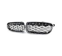 Front Bumper Grille For BMW F30 F31 F35 11-19 Diamond Front Bumper Kidney Grill Double Slat Racing Sport Grille(All Black)