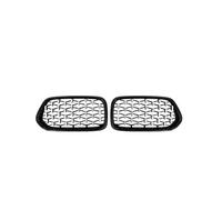 Front Bumper Grille For BMW For X2 F39 2018 2019 2020 2021 1 Pair Left Right Front Diamond Kidney Grill Racing Grilles Gloss Black Front Kidney Grill(Black and Silver)