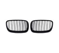 Front Bumper Grille For BMW For X5 For E70 For X6 For E71 2007-2014 2PCS Gloss Black Front Kidney Single Slat Racing Grill(Black Dual Slat)