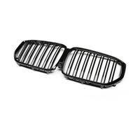 Front Bumper Grille For BMW For X5 G05 2018-23 Carbon Fiber Front Grills Dual Slats Gloss Black Plastic Three M Color Red Blue(Gloss ABS)