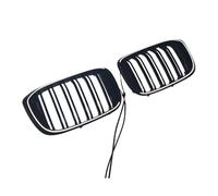 Front Bumper Grille For BMW X3 G01 2018-2021 Dual Line Gloss Black Illuminated LED Front Kidney Grille Mesh Grill Light Up Emblem Upgrade Kit Parts Car Grille