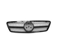 Front Bumper Grille Grill Compatible For Mercedes-Benz C-Class W203 C200 C240 C280 C320 2001 2002 2003 2004 2005 2006 2007(Type A Black)