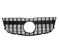 Front Bumper Grille Grill Tuning Accessories For Mercedes For Benz GLK X204 GLK220 GLK250 GLK300 GLK350 2008-2015 Diamond GT Style Air Vent Grille Cover(13-15 GT Black)