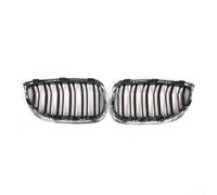 Front Bumper Grille Pair, For 3 Series E92 E93 2007-2013 Black Silver ABS Replacement Parts, OEM 51137157277 51137157278 32.5x17.5x4.5cm