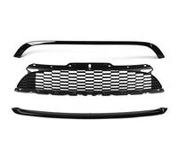 Front Bumper Grille Replacement, Honeycomb Mesh Grill Surround Cover Trim Kits for Mini Cooper R55 R56 R57 R58 R59 S JCW, ABS Inserts Mesh Glossy Black