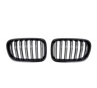 Front Bumper Grilles 1 Pair Front Kidney Grilles Racing Grills For Bmw X3 F25 2010 2011 2012 2013 Dual 2 Slats Double Line Bumper Grille(Gloss black)