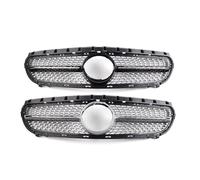 Front Bumper Hood Radiator Grille For Benz For W246 For B160 For B180 For B200 For B220 For B250 2015 2016 2017 2018 2019 Centre Front Main Grille(Black Silver)