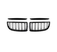 Front Bumper Kidney Grille For 3 Series 2005-2008 E90 E91 2009-2012 Grill Front Kidney Grille Double Slats Gloss Black Grills Fog Light Cover(Black 05-08)