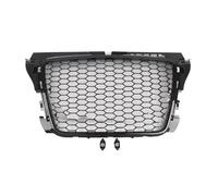 Front Bumper Kidney Grilles For A3 S3 8P 2008-2012 Glossy Black Racing Grilles Upper Grille RS3 Style Honeycomb Grill Cover Car Front Bumper Front Hood Bumper
