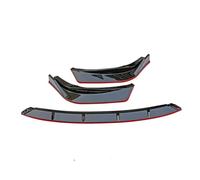 Front Bumper Lip 3PCS Front Bumper Lip Body Kit Spoiler Splitter ABS Canard Lip Diffuser Canard For Lexus For IS250 IS350 IS300 F Sport 2014-2016 Spoiler(Black Red 4pcs)