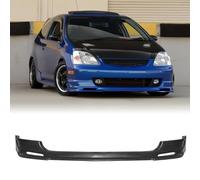 Front Bumper Lip Chin Spoiler, Compatible with 2002-2005 Honda Civic Hatchback (USDM Models), MU-2 Style PU Lower Splitter Protector, Unpainted Black, 1PC