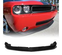 Front Bumper Lip Chin Spoiler, Compatible with 2008-2010 Dodge Challenger, MDP Style Flexible Polyurethane(PU) Lower Splitter Protector, Unpainted Black, 1 PC