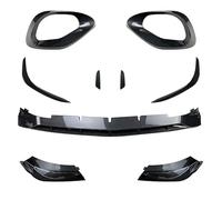 Front Bumper Lip Front Lip Bumper Spoiler Splitter Canards Blade Lower Grille Body Kit For Benz C Class W206 C200 C260 2022 To Up Splitter Spoiler(Carbon Fiber Look c)