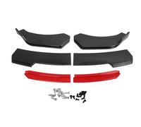 Front Bumper Lip Separator 6PCS 150cm Carbon Fiber Pattern, 4 Section Double Layer - Aerodynamic Stability, High Strength ABS Material, Sporty Car Upgrade (Red)