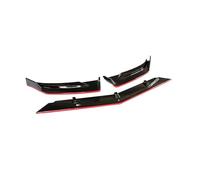 Front Bumper Lip Splitter For C&hevy MALIBU XL 2016-2019 3Pcs Car Bumper Lip Splitter Front Shovel Spoiler Diffuser Canard Protector TOPOLVLCKC(Black red)