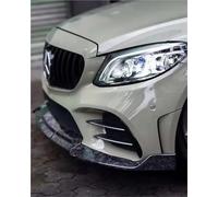 Front Bumper Lip Splitter For Mercedes For Benz C Class W205 C200 C260 C300 2019 2020 2021 Car Front Bumper Lip lip Chin Spoiler Body Ki(Forged Carbon)
