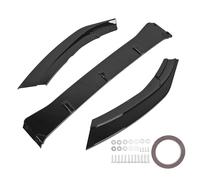 Front Bumper Lip Spoiler ABS Material Scratch Resistant Aerodynamic Chin Diffuser Splitter Fit for Focus RS MK3 2015 to 2018 Includes 3 Parts 16 Screws 12 Gaskets 1 Adhesive (Glossy Black)