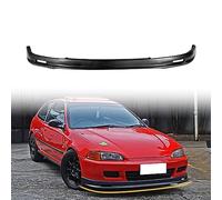 Front Bumper Lip Spoiler Compatible with 1992-1995 Honda Civic Hatchback & Coupe 2-Door, PP Unpainted Black Mugen Style Add-on Splitter Air Dam Chin Protector