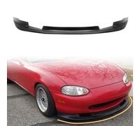 Front Bumper Lip Spoiler, Compatible with 1999-2000 Mazda Miata Coupe, PU Unipainted Black GV Style Add-on Splitter Air Dam Chin Protector