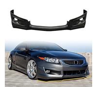 Front Bumper Lip Spoiler Compatible with 2008-2012 Honda Accord Coupe, PU Unpainted Black HF-P Style Add-on Splitter Air Dam Chin Protector