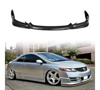 Front Bumper Lip Spoiler Compatible with 2009-2011 Honda Civic 2 Door Coupe, PU Unpainted Black HF-P Style Add-on Splitter Air Dam Chin Protector