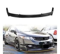 Front Bumper Lip Spoiler Compatible with 2009-2011 Honda Civic 2 Door Coupe, PU Unpainted Black P1 Style Add-on Splitter Air Dam Chin Protector