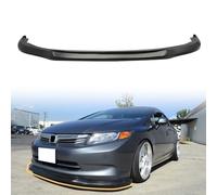 Front Bumper Lip Spoiler, Compatible with 2012 Honda Civic Sedan, PU Black Add-on Splitter Air Dam Chin Protector