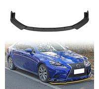 Front Bumper Lip Spoiler Compatible with 2014-2016 Lexus IS200T IS250 IS300 IS350 F Sport, Gloss Black Add-on Splitter Air Dam Chin Protector, 3 Pieces