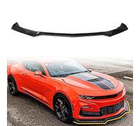 Front Bumper Lip Spoiler Compatible with 2016-2024 Chevrolet Camaro LT/LS/RS/SS, ABS Black Carbon Fiber Print 1LE Style Add-on Splitter Air Dam Chin Protector, 3 Pieces