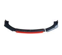Front Bumper Lip Spoiler Diffuser Front spoiler lip | ABS Plastics For A6 For S6 For C6 For C7 For C8(B Black and red)