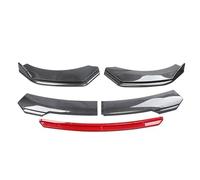 Front Bumper Lip Spoiler Splitter For A&cura For MDX 2001-2023 Car Front Body Bumper Spolier Lip Chin Diffuser Splitter Air Dam Kit Protector Guard Covers Black LOCKMEIHUA(Carbon Fiber Red)