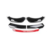 Front Bumper Lip Spoiler Splitter For A&cura For MDX 2001-2023 Car Front Body Bumper Spolier Lip Chin Diffuser Splitter Air Dam Kit Protector Guard Covers Black LOCKMEIHUA(Black Red)