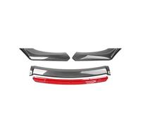 Front Bumper Lip Spoiler Splitter For A&cura For TLX A-Spec Car Front Bumper Lip Chin Spoiler Splitter Diffuser Body Kit Trim Air Dam Canard Splitter Guard Cover LOCKMEIHUA(Carbon Fiber and Red)