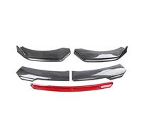 Front Bumper Lip Spoiler Splitter For Fiat For 500 595 Abarth Car Front Body Bumper Spolier Lip Chin Diffuser Splitter Air Dam Kit Protector Guard Covers LOCKMEIHUA(Carbon Fiber Red)