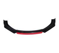 Front Bumper Lip Under Chin Spoiler Compatible with Mitsubishi Lancer EVO X 10 08-15 Splitter Diffuser Body Kits Trim Air Dam(Gloss Black and Red)