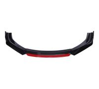 Front Bumper Lip Under Chin Spoiler Compatible with Mitsubishi Lancer EVO X 10 08-15 Splitter Diffuser Body Kits Trim Air Dam(Carbon Fiber and Red)