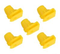 Front Bumper Moulding Fixture Clip Set (5-Pack) - Yellow Nut-Type Retaining Clips for 5 Series (2010-2017), 6 Series (2011-2018), and 7