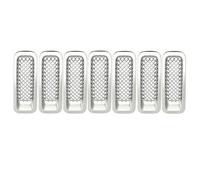 Front Bumper Racing Grille Insert Mesh Trims Ring Cover Vent Frame Garnish Surrounding ABS For Jeep For Patriot 2011 2012 2013 2014 Radiator Grille(Style A)