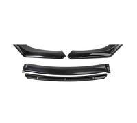 Front Bumper Replacement Universal 4-Piece Car Front Spoiler Kit - Lip with Red Trim, Bumper Corner Guards & Small Body for
