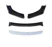 Front Bumper Splitter 4PCS Universal Car Front Bumper Lip Body Kit Spoiler Splitter Gloss Red Under Lips Diffuser Shovel Parts