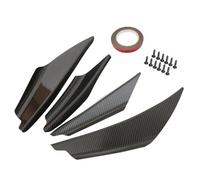 Front Bumper Spoiler 4pcs Universal Car Front Bumpers Spoilers Set Scratch Strip Body Kits Lip Canards Splitter Trim Protector Decorative Diffuser(Rhd Gray)