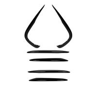 Front Bumper Spoiler For E Class W213 C238 E200 E220 E300 E350 E400 E43 2016-2020 Air Vent Body Kits Front Bumper Splitter Canards Front Lip Splitter Spoiler(Gloss Black Set)