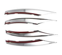 Front Bumper Spoiler For Mercedes For Benz A Class W177 V177 A180 A200 A220 A250 2019-2023 Car Front Fog Lamp Strips Trim Cover(Bright Silver)