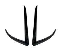 Front Bumper Spoiler For Tesla For Model X 2015-2020 Car Front Bumper Splitter Cover Lip Fog Lamp Grille Spoiler Wind Knife Trim Body Kit Splitter(Glossy Black)