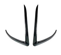 Front Bumper Spoiler For Tesla For Model X 2015-2020 Car Front Bumper Splitter Cover Lip Fog Lamp Grille Spoiler Wind Knife Trim Body Kit Splitter(Carbon Black)