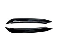 Front Bumper Spoiler Lip For VW Polo 2019 2020 2Pcs Car Headlight Lamp Eyebrow Eyelid Lip Molding Trim Cover Glossy Black Or Carbon Fiber Look Body Kit(Glossy Black)