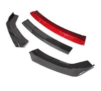 Front Bumper Spoiler Protector Plate Lip Splitter For A6 C7 Sedan 2012-2016 Type DGS Body Kit Carbon Surface Chin Shovel POMPOMPUR(Carbon Surface-red)