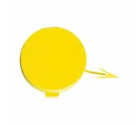 Front Bumper Tow Hook Cover for Ford Fiesta 2012-2017, Car Towing Eye Cap ABS Plastic Trailer Hitch Covers Replacement Accessory,H/yellow