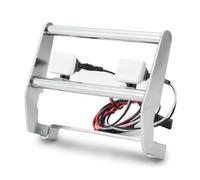 Front Bumper With Light Anti Collision Stainless Steel For Traxxas For TRX4 For Bronco 1/10 RC Car Upgrade Parts Decorations